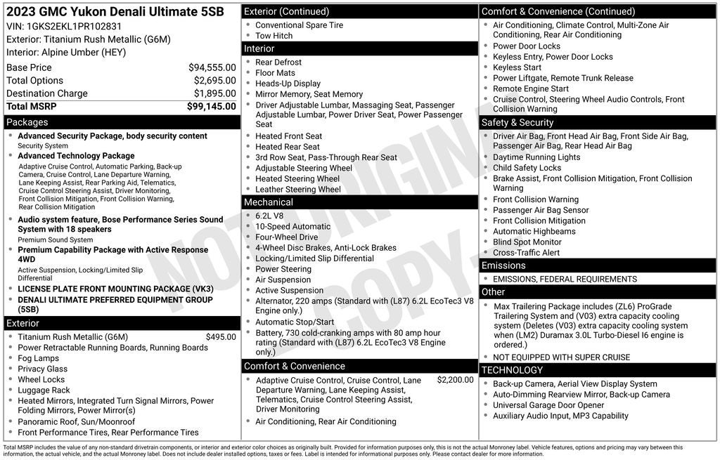 2023 GMC Yukon Denali Ultimate