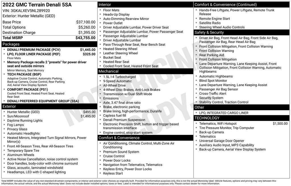 2022 GMC Terrain Denali