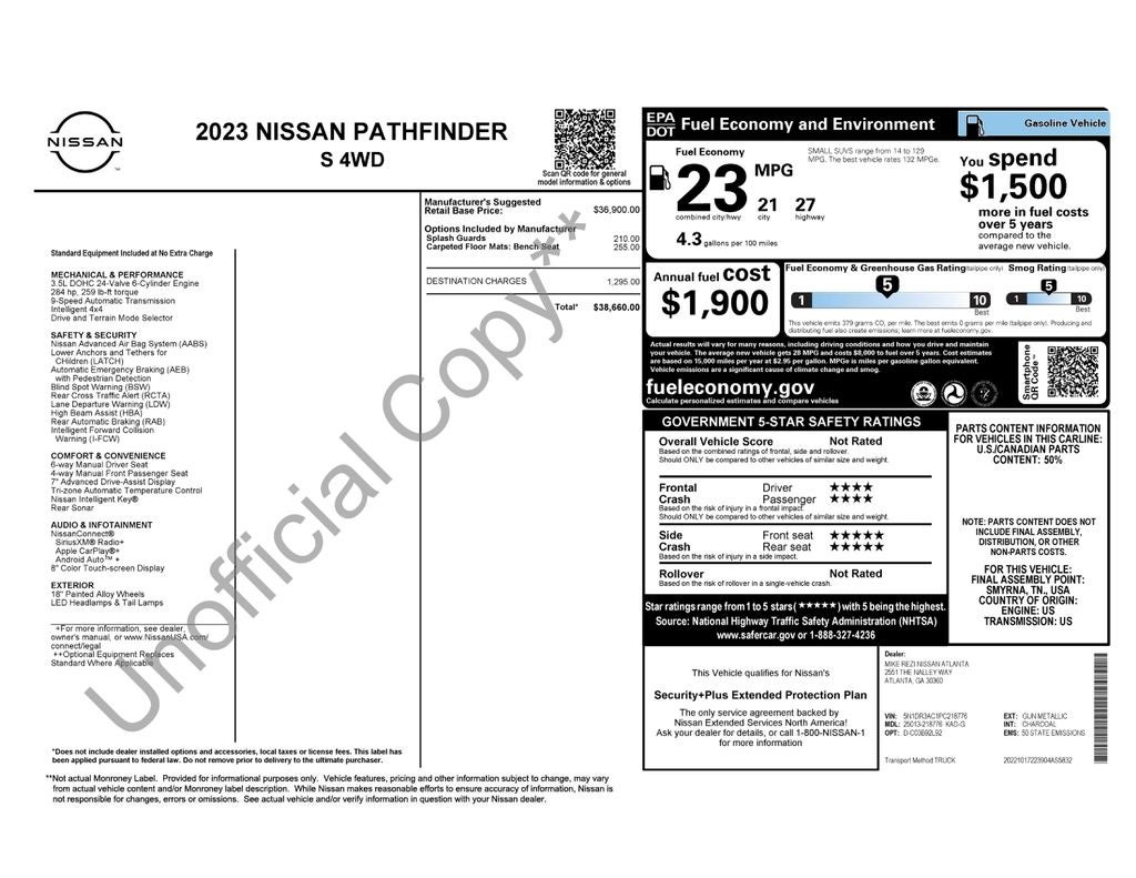 2023 Nissan Pathfinder S